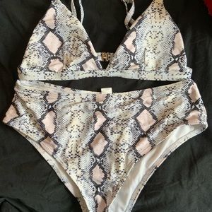 White snake skin bikini